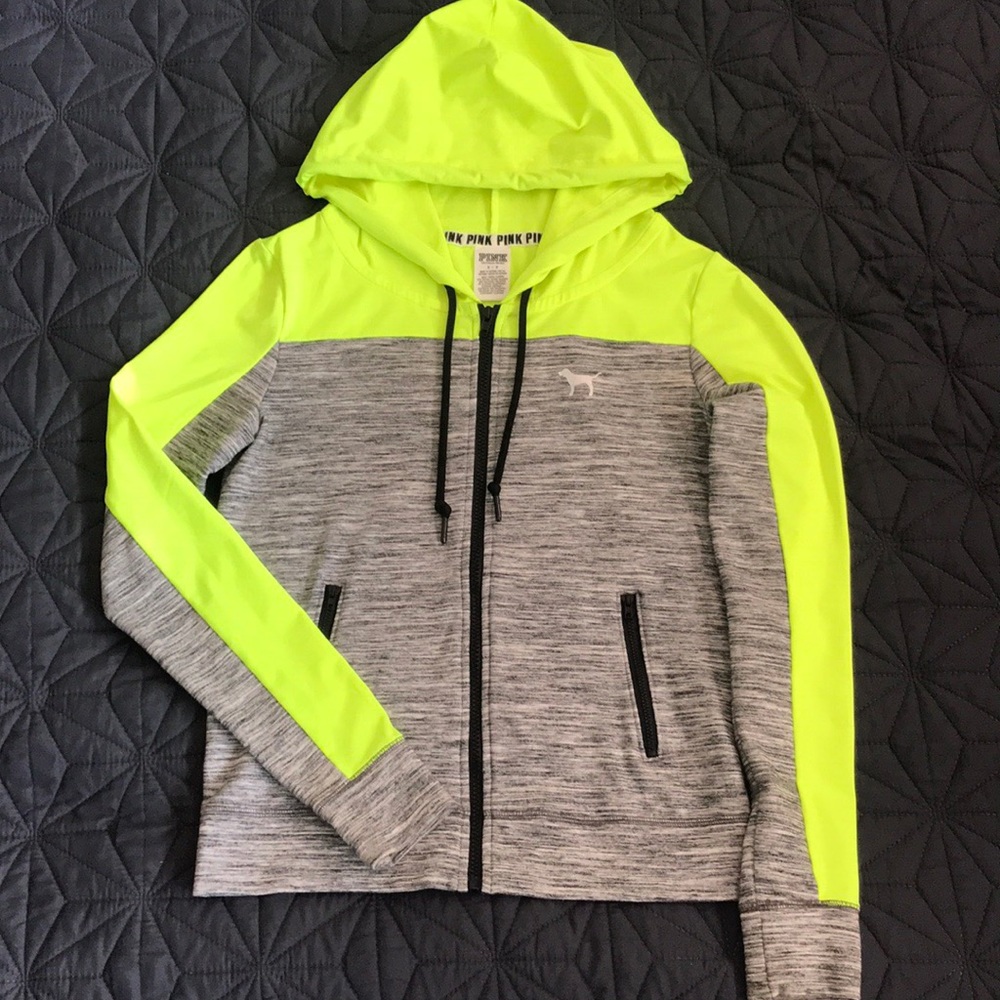 PINK VICTORIA SECRET neon green & grey activewear